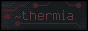 thermia's button PCB lines lighting up showing the text tilde thermia